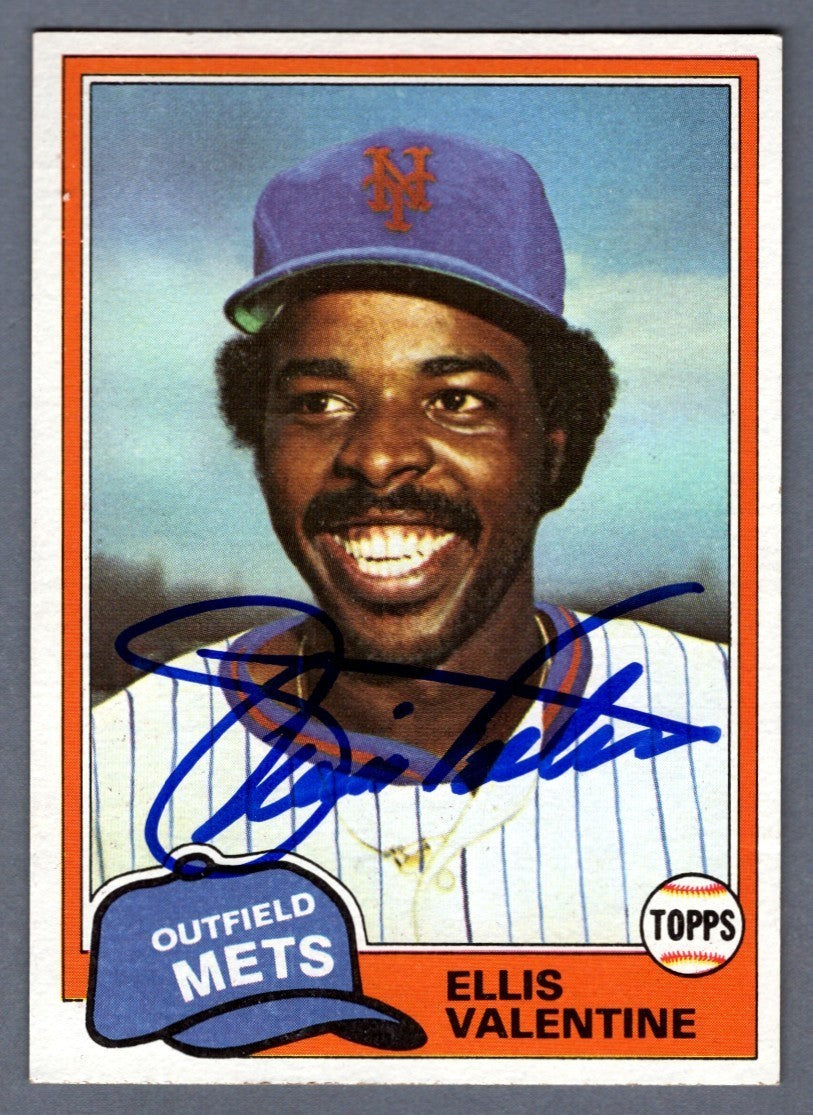 Ellis Valentine Signed 1981 Topps Traded #849 LSCM Authenticated New York Mets-Powers Sports Memorabilia