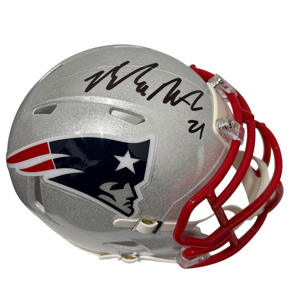 Malcolm Butler Signed New England Patriots Speed Mini Helmet JSA Witness COA-Powers Sports Memorabilia