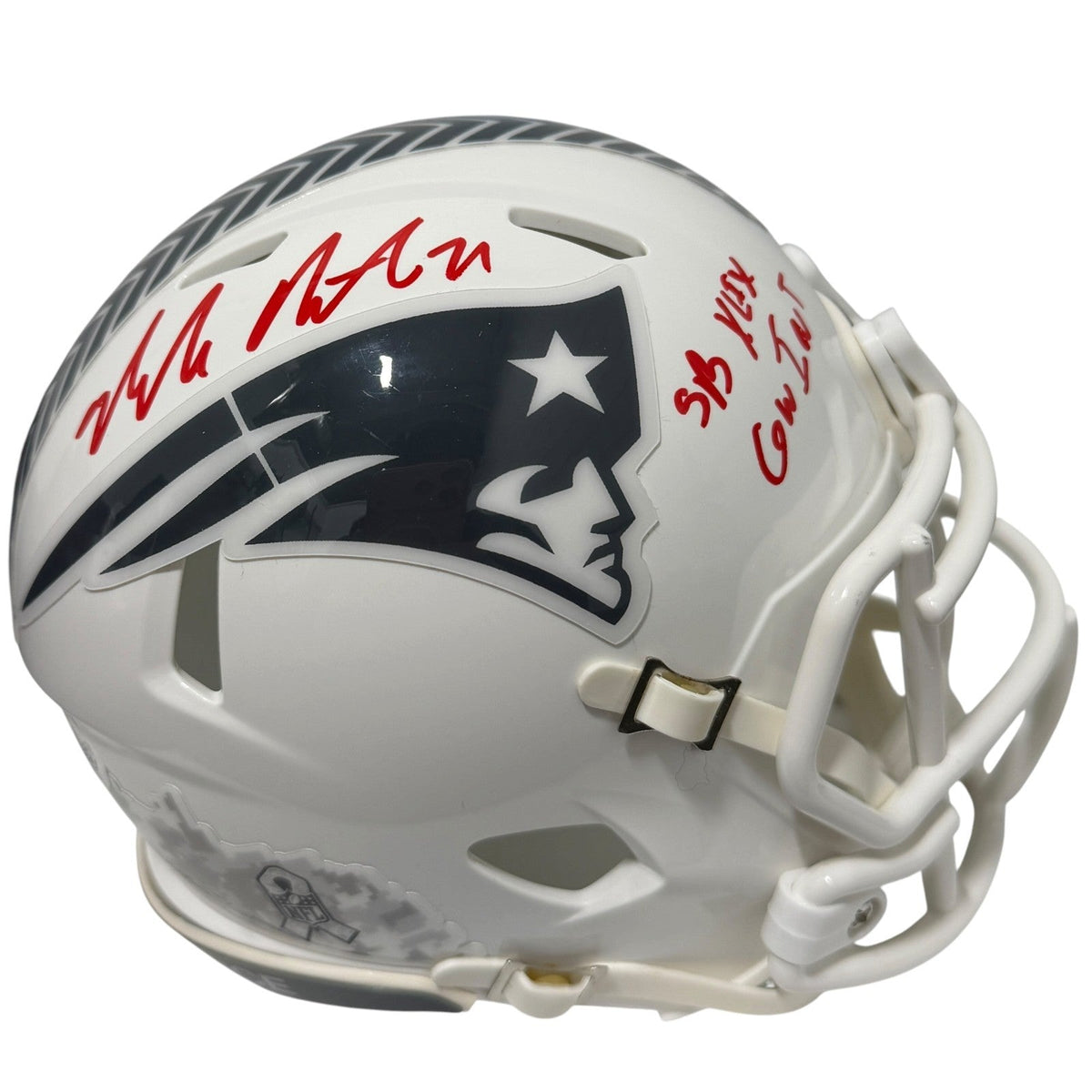 Malcolm Butler Signed Patriots Salute Mini Helmet w/ SB XLIX GW INT JSA Wit COA-Powers Sports Memorabilia