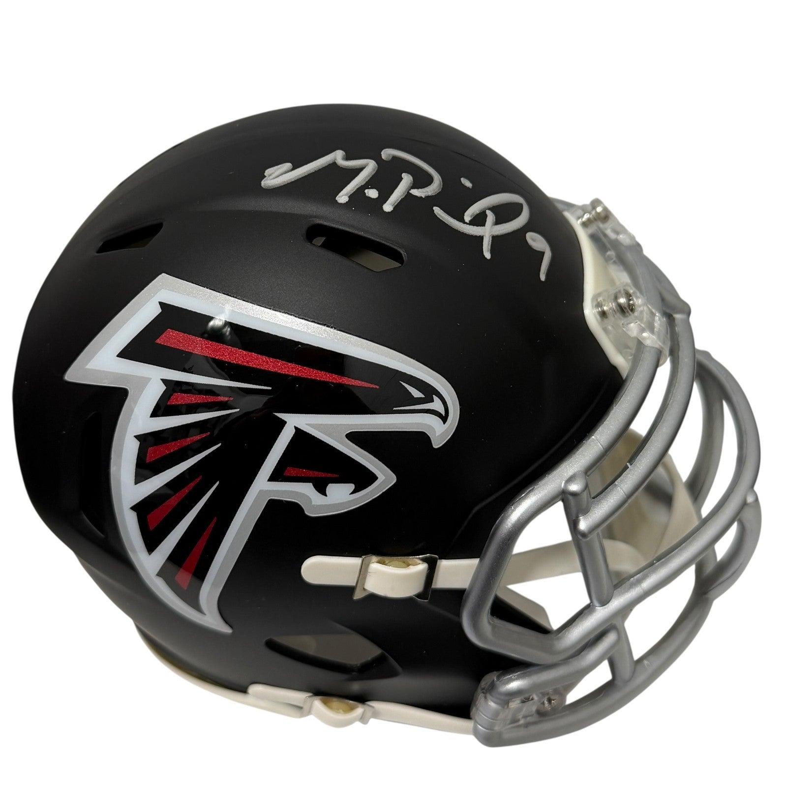 Michael Penix Signed Atlanta Falcons Speed Mini Helmet Beckett Witness Authenticated-Powers Sports Memorabilia
