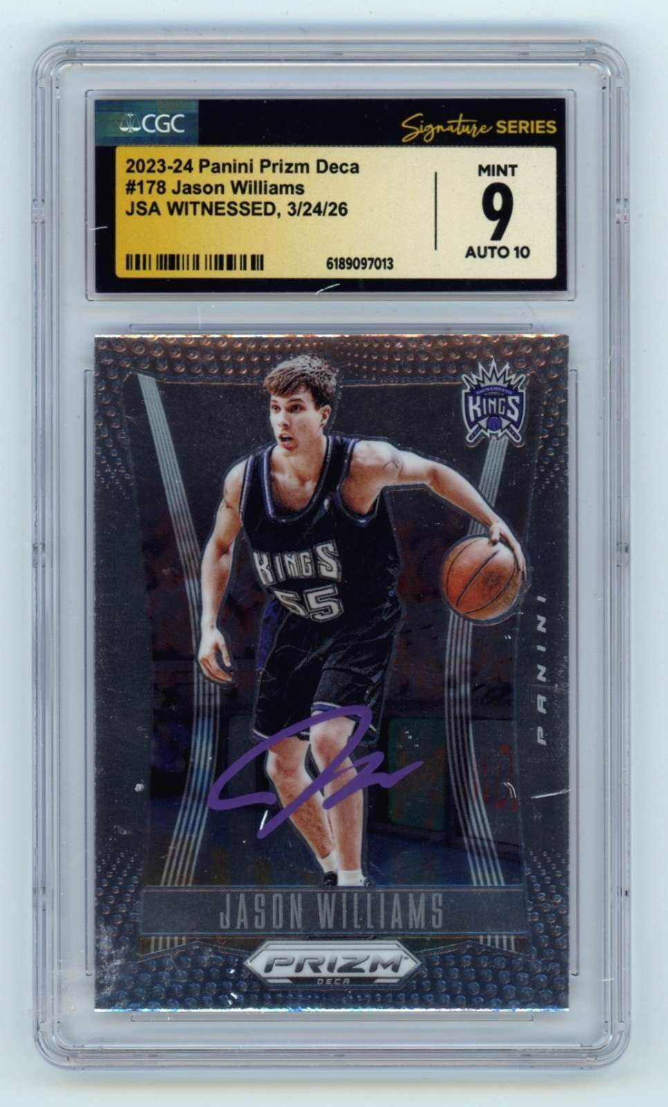 Jason Williams 2023-24 Panini Prizm Deca #178 Signed JSA CGC 9 10 Auto Kings-Powers Sports Memorabilia