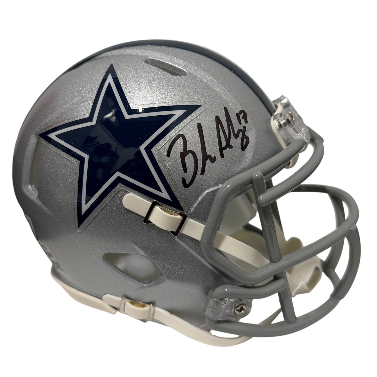 Brandon Aubrey Signed Dallas Cowboys Speed Mini Helmet Beckett Witness BAS COA-Powers Sports Memorabilia