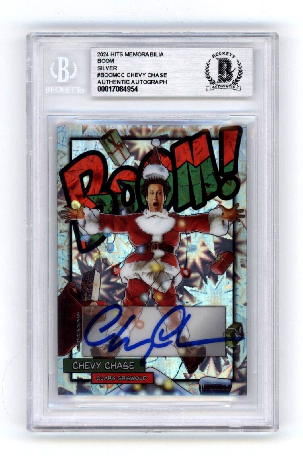 Chevy Chase 2024 Hits Memorabilia BOOM Silver #/25 Signed BGS BAS Auto X-Mas-Powers Sports Memorabilia