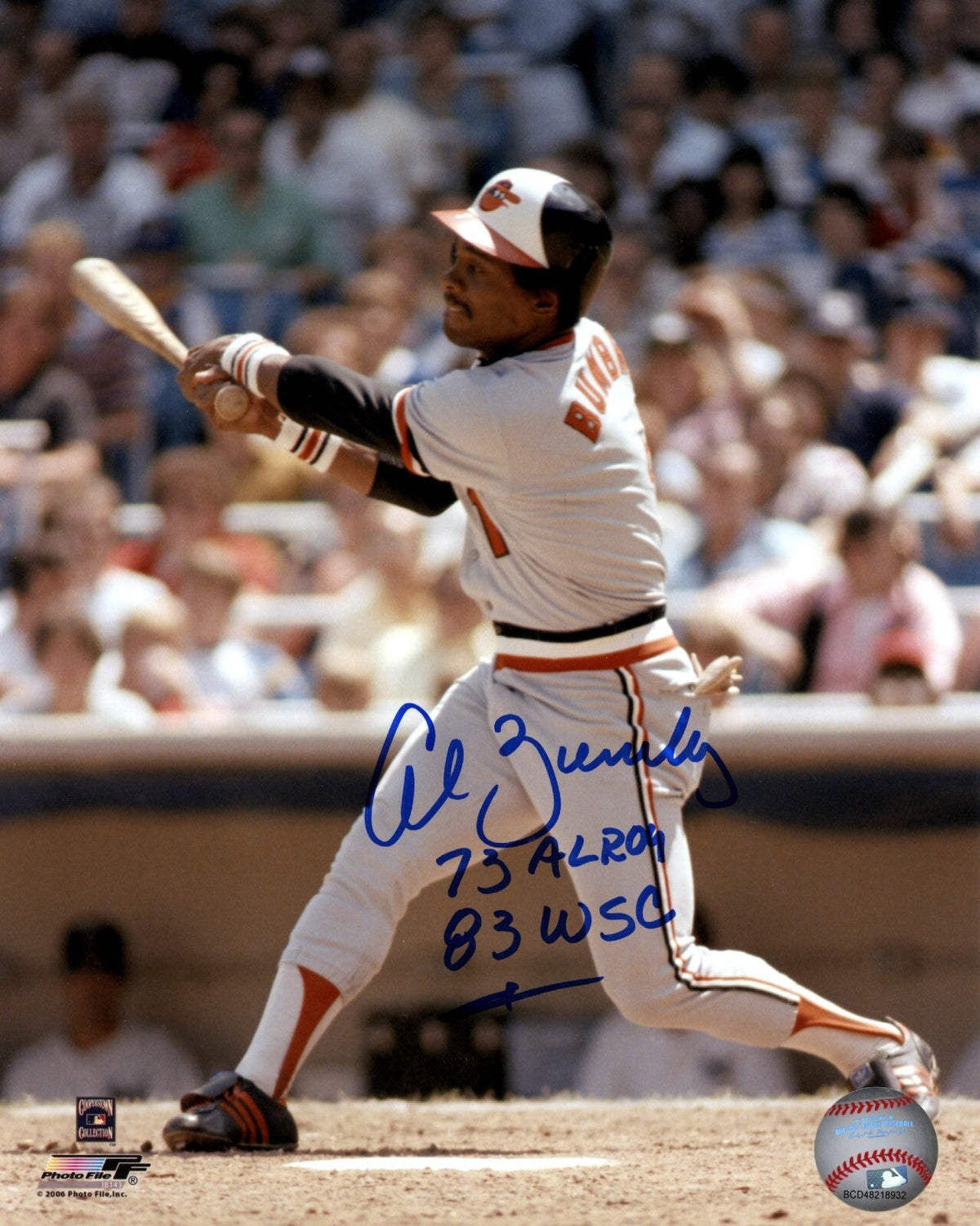 Al Bumbry Signed Baltimore Orioles PF 8x10 Photo w/ ROY + WSC 2x Insc LSCM Authenticated-Powers Sports Memorabilia
