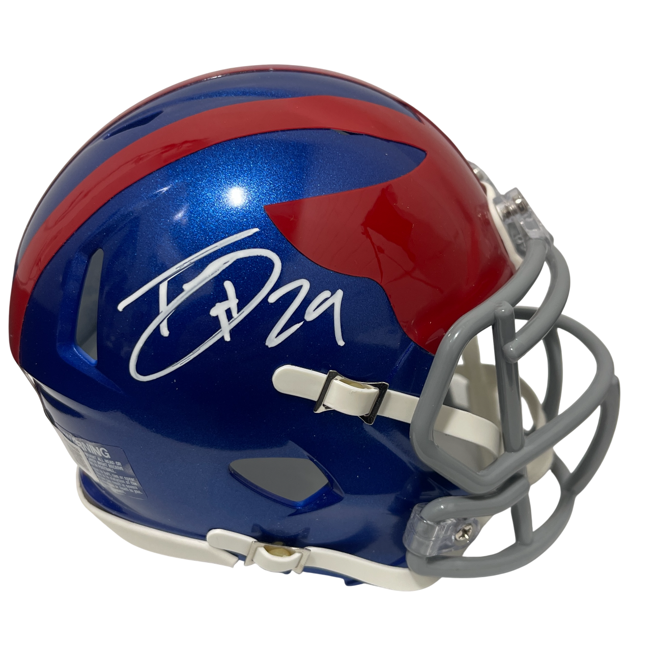 Tyrone Tracy Jr Signed Giants ALT 2024 Mini Helmet Beckett Witness Authenticated-Powers Sports Memorabilia