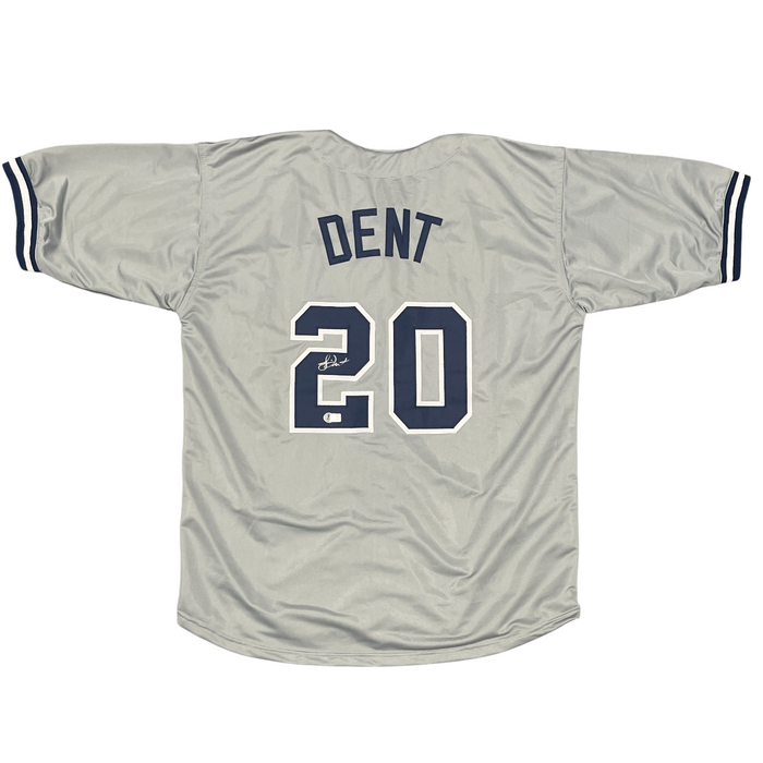 Bucky Dent Signed New York Yankees Custom Jersey Beckett Witness BAS COA-Powers Sports Memorabilia
