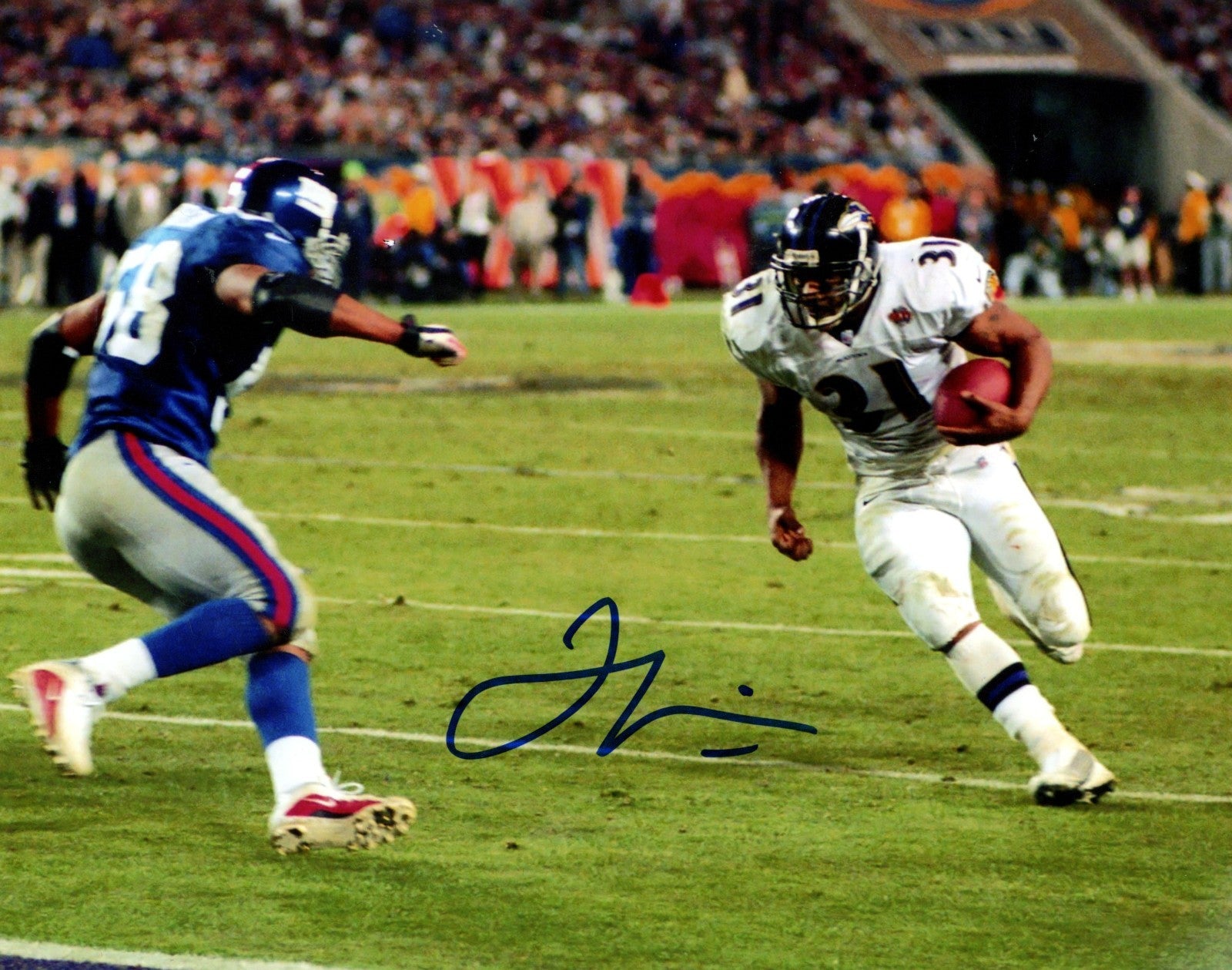 Jamal Lewis Signed Baltimore Ravens 8x10 Photo LSCM Authenticated #1-Powers Sports Memorabilia
