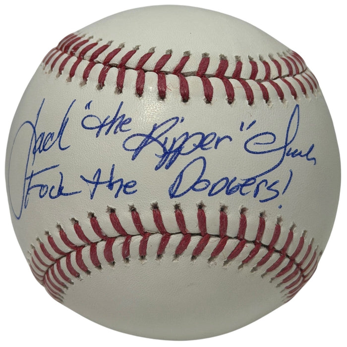 Jack Clark Signed ROMLB Baseball w/ F**k the Dodgers Ins JSA Witness Authenticated-Powers Sports Memorabilia