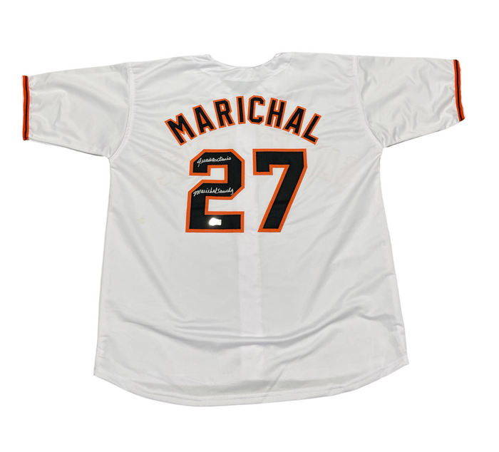 Juan Marichal FULL NAME Signed Giants Custom White Jersey Beckett Wit BAS COA-Powers Sports Memorabilia