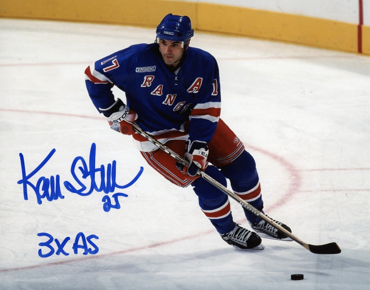 Kevin Stevens Signed Autographed NY Rangers 8x10 Photo w/ 3x AS LSCM COA #1-Powers Sports Memorabilia