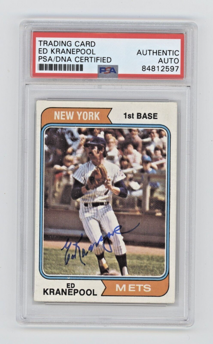 Ed Kranepool 1974 Topps Baseball #561 Signed PSA/DNA Authenticated New York Mets-Powers Sports Memorabilia