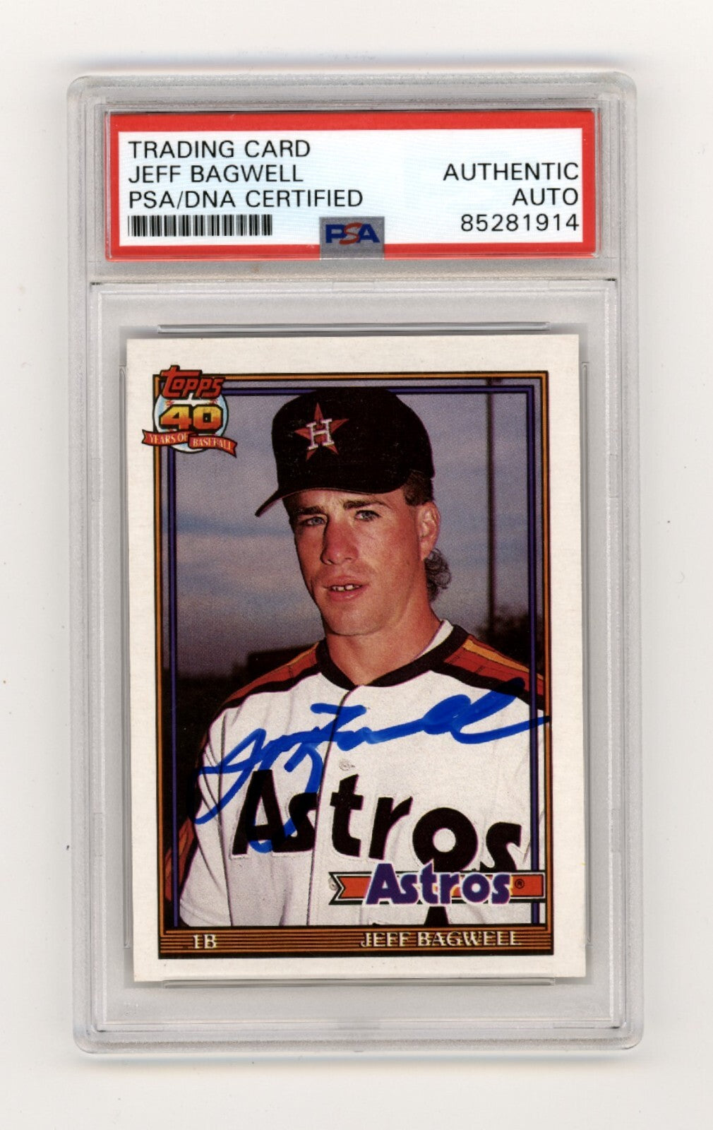 Jeff Bagwell 1991 Topps Traded #4T Rookie Card RC Signed PSA DNA Auto HOF Astros-Powers Sports Memorabilia