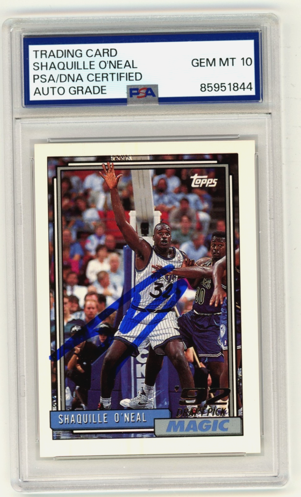 Shaquille O'Neal 1992-93 Topps #362 Rookie RC Signed PSA 10 Auto Shaq-Powers Sports Memorabilia