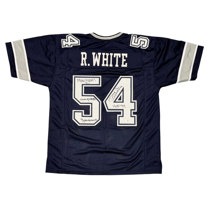 Randy White Signed Custom Jersey w/ 4 Insc JSA Witness Authenticated-Powers Sports Memorabilia