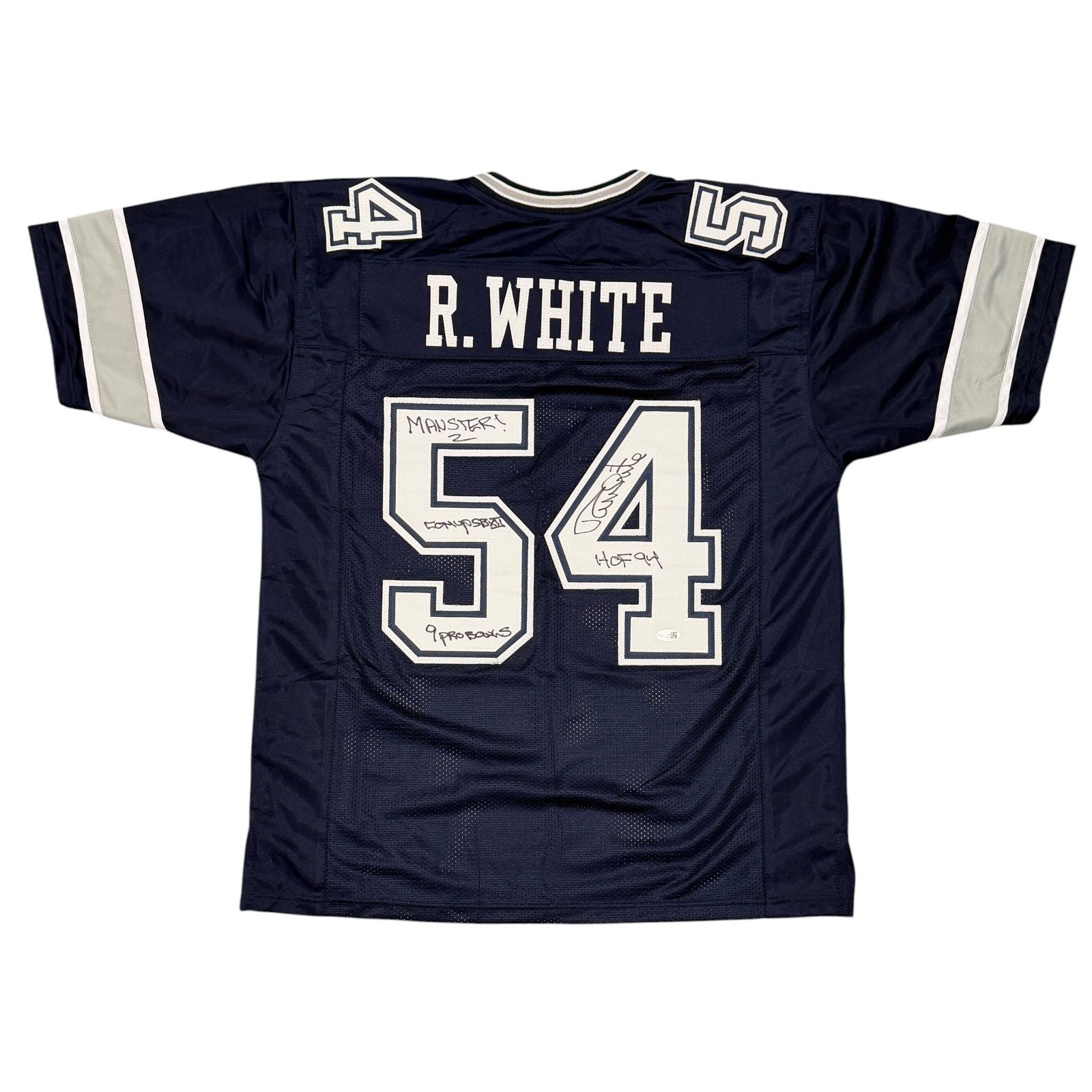 Randy White Signed Custom Jersey w/ 4 Insc JSA Witness Authenticated-Powers Sports Memorabilia