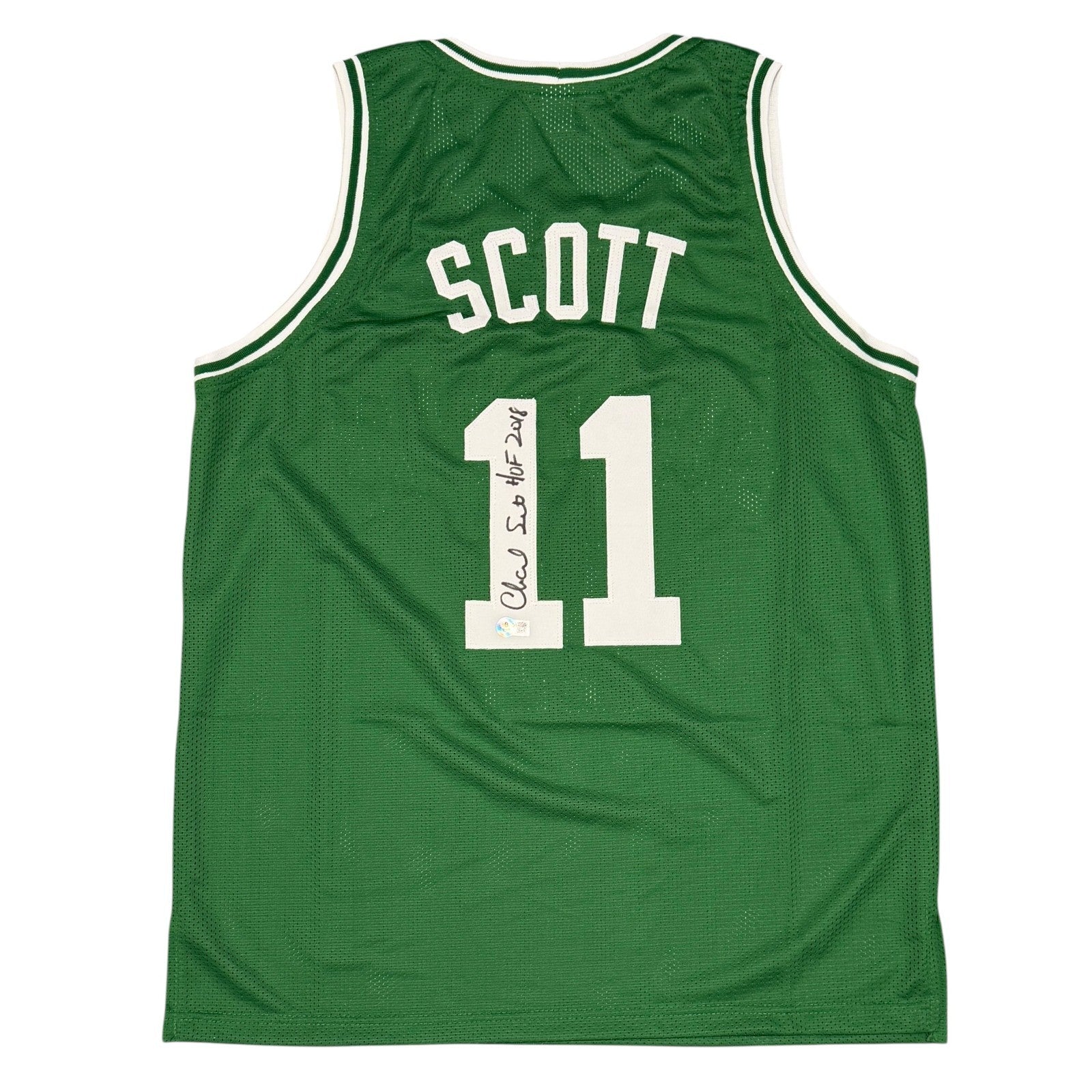 Charlie Scott Signed Custom Jersey w/ HOF 2018 Beckett Witness Authenticated-Powers Sports Memorabilia