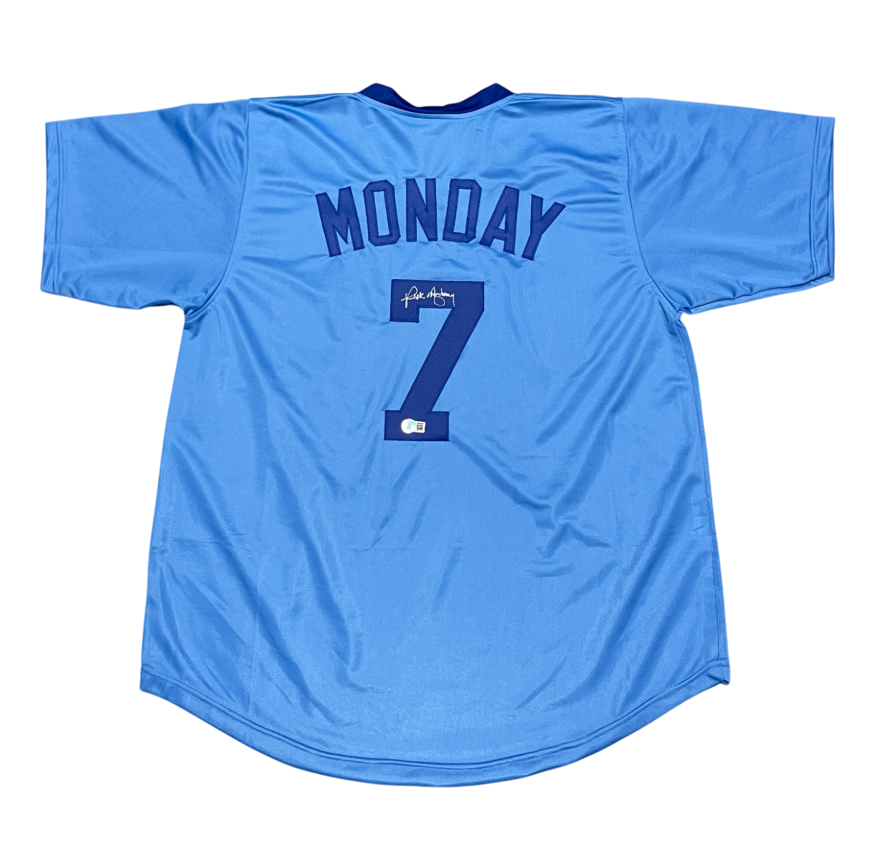 Rick Monday Signed Custom Jersey Beckett Witness Authenticated-Powers Sports Memorabilia