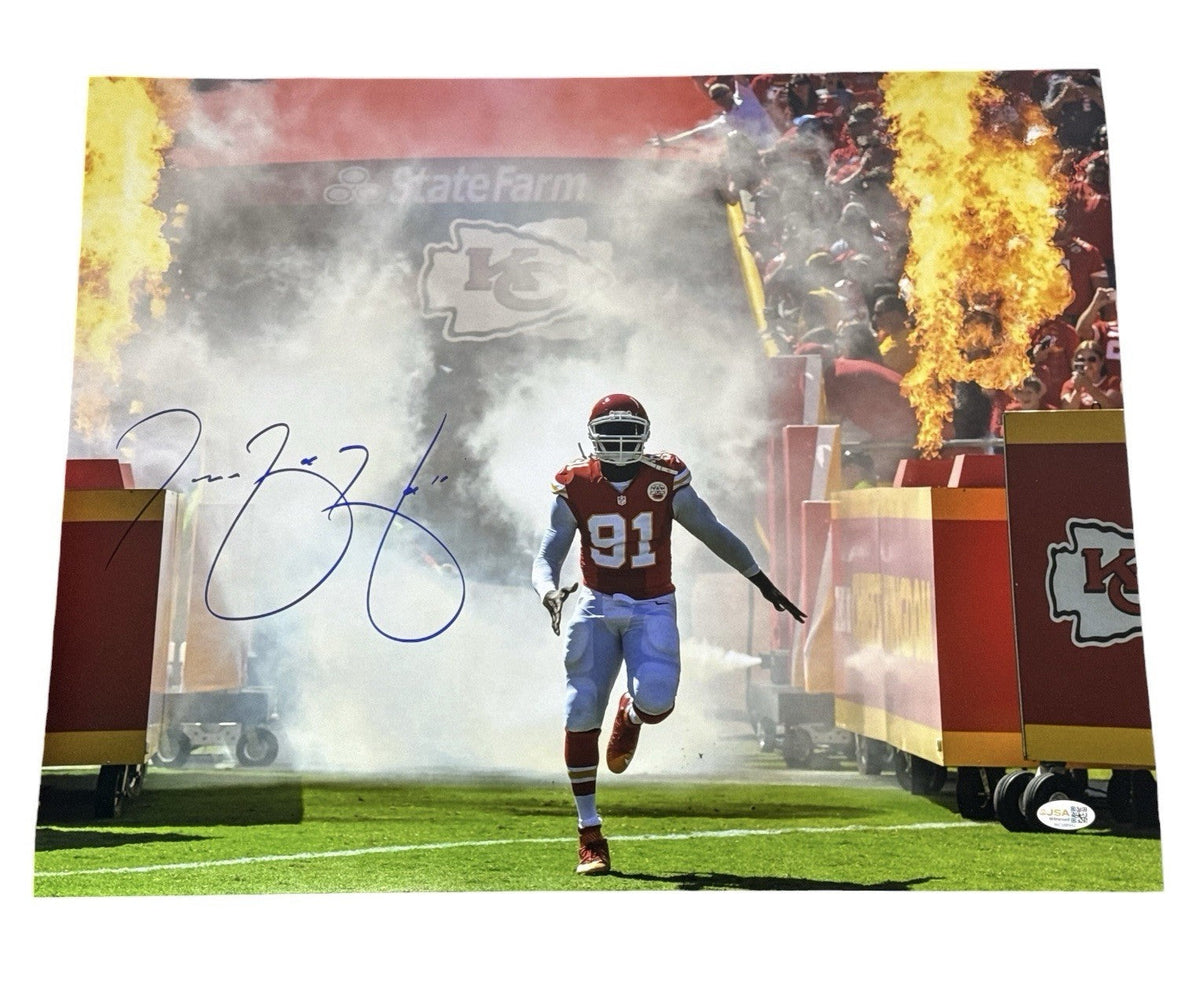 Tamba Hali Signed Autographed Kansas City Chiefs 16x20 Photo JSA Witness COA-Powers Sports Memorabilia