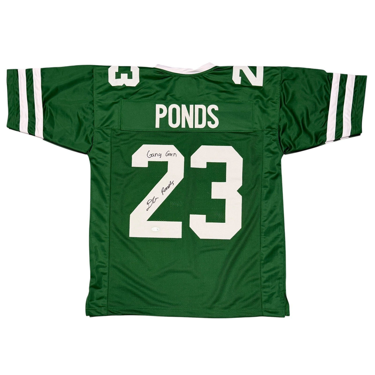 D'Angelo Ponds Signed Custom w/ Gang Green Jersey JSA Witness Authenticated-Powers Sports Memorabilia