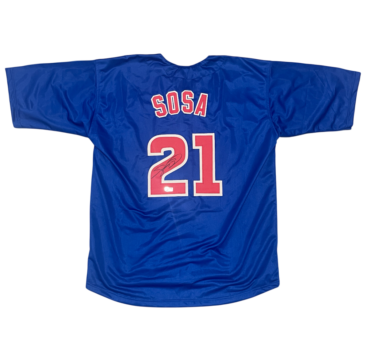 Sammy Sosa Signed Chicago Cubs Custom Jersey Beckett Witness BAS COA-Powers Sports Memorabilia