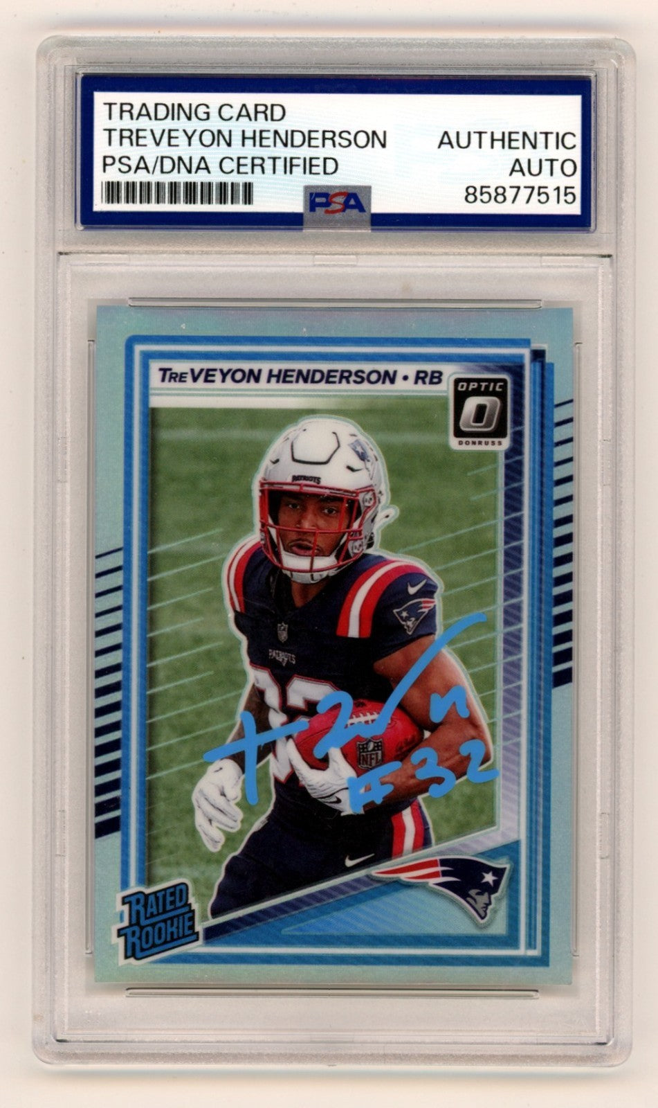 TreVeyon Henderson 2025 Panini Silver Prizm Signed Auto RC PSA Authentic Auto-Powers Sports Memorabilia
