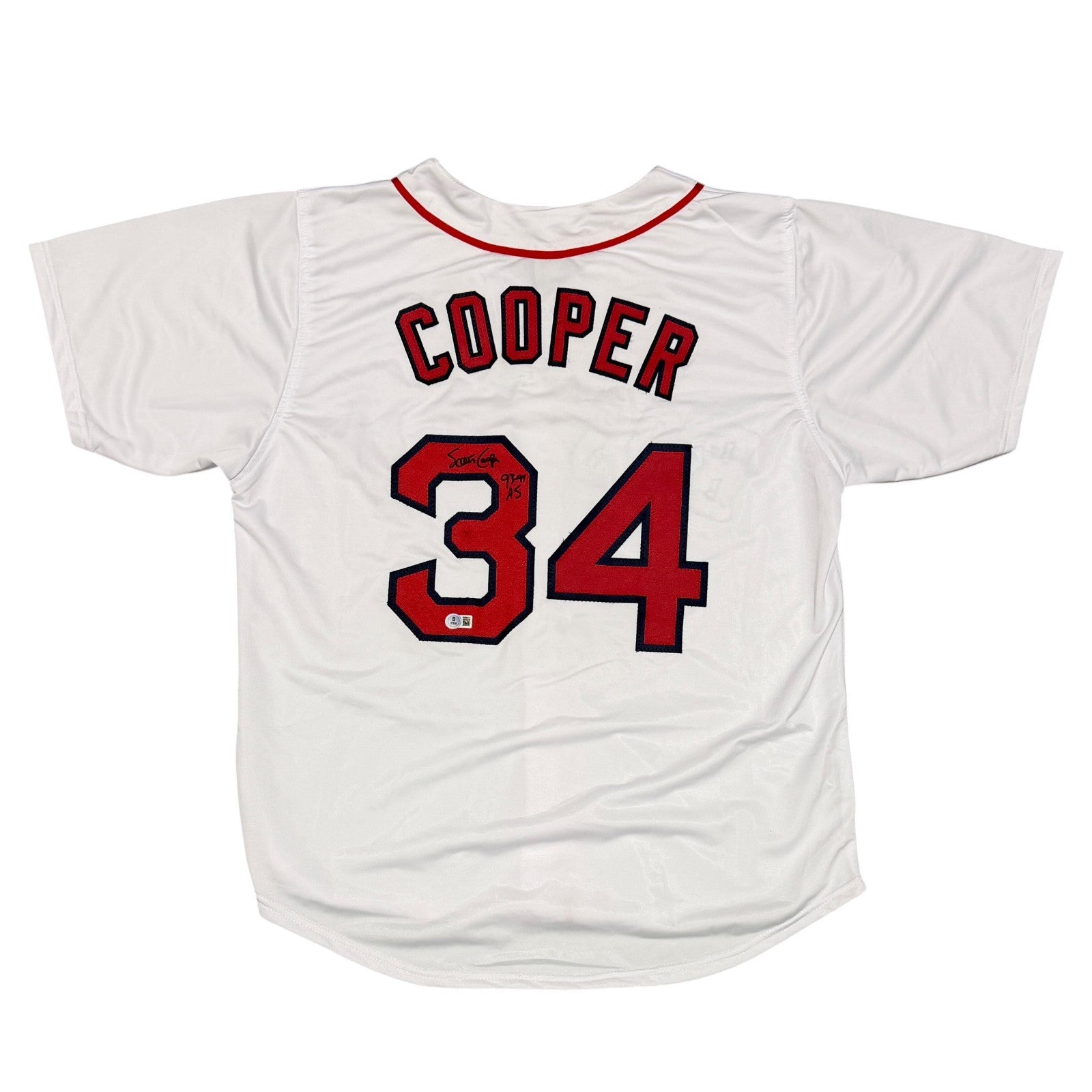 Scott Cooper Signed Custom Jersey w/ 93-94 AS Beckett Witness Authenticated 3-Powers Sports Memorabilia