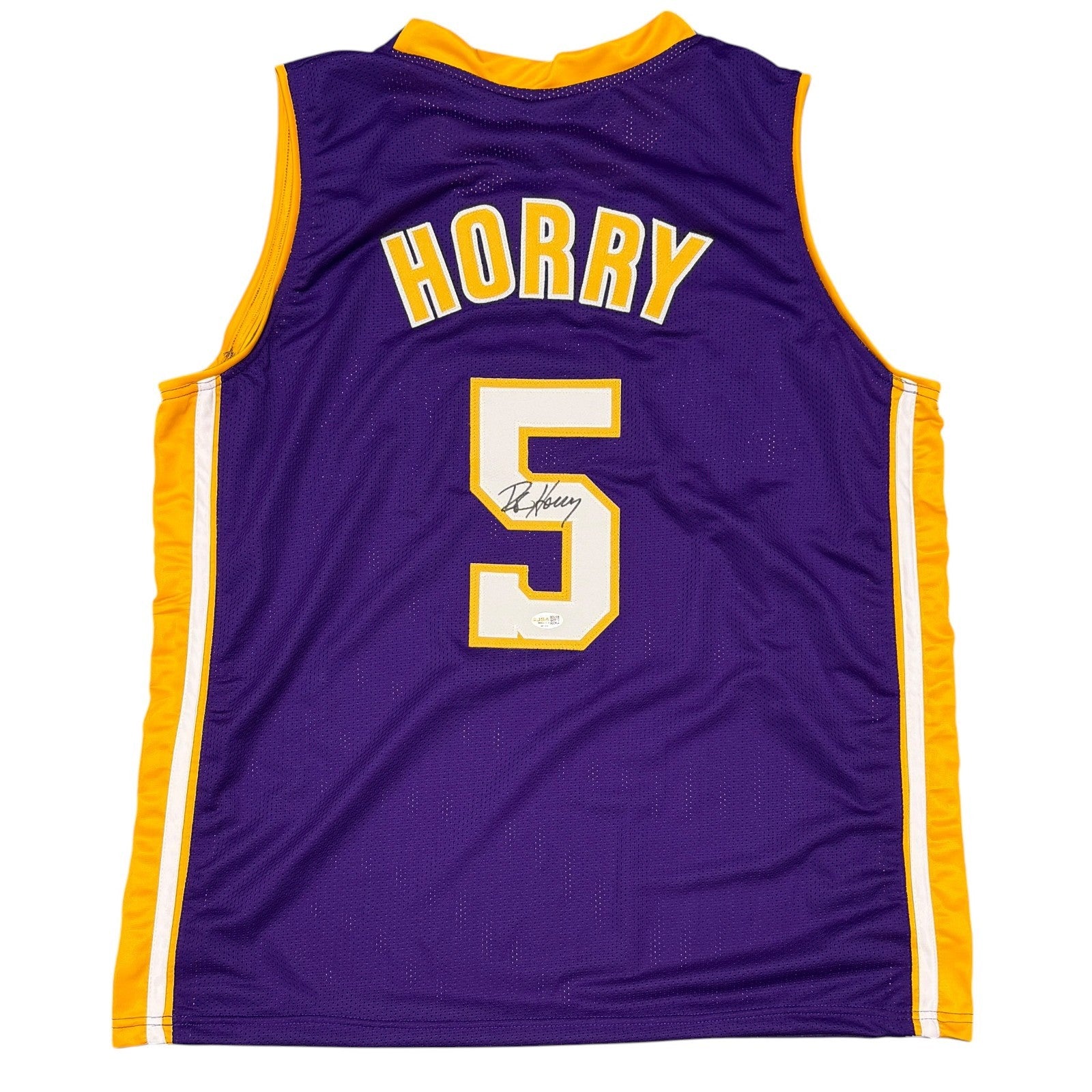 Robert Horry Signed Custom Jersey JSA Witness Authenticated-Powers Sports Memorabilia