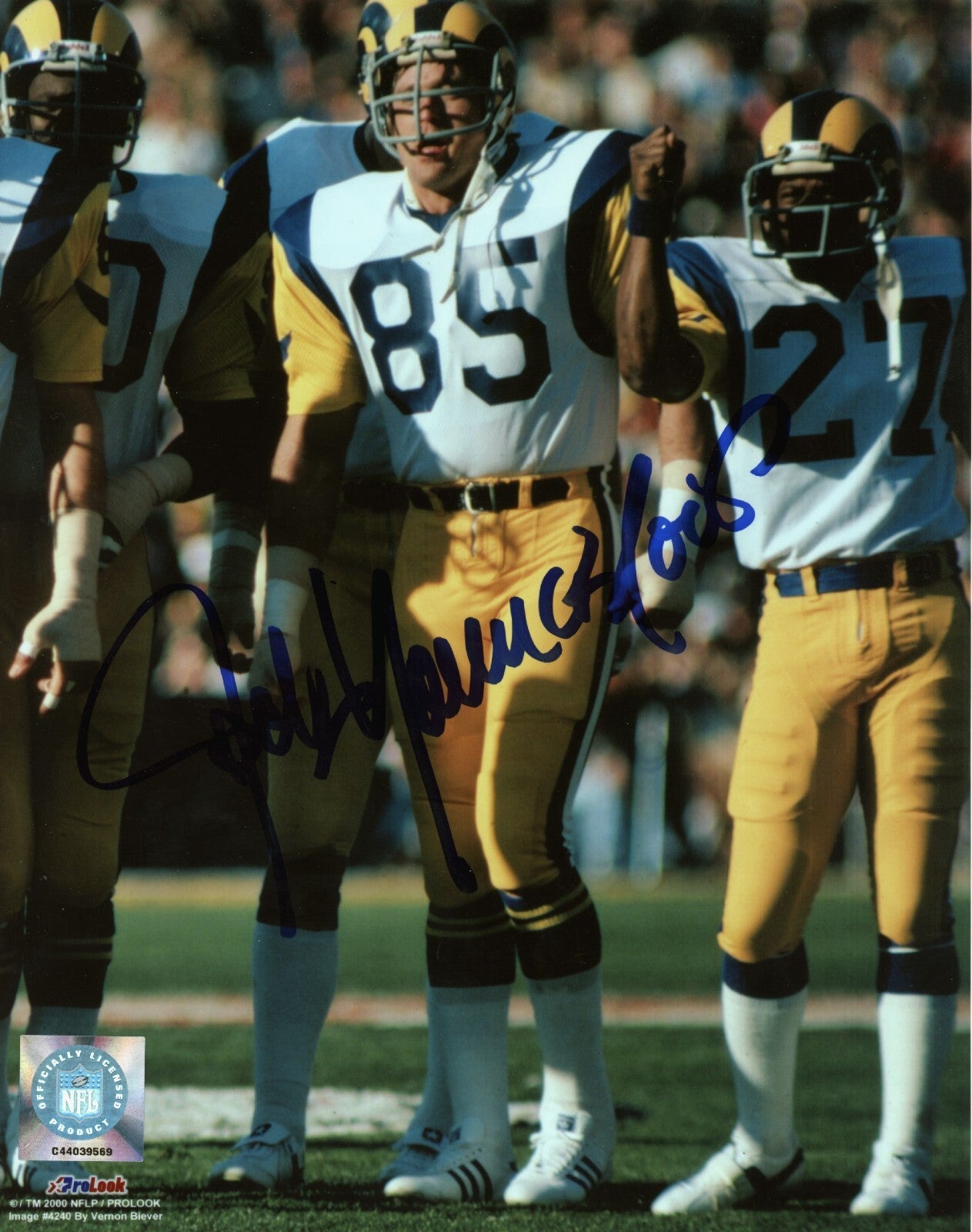 Jack Youngblood Signed Los Angeles Rams 8x10 Photo LSCM Authenticated-Powers Sports Memorabilia