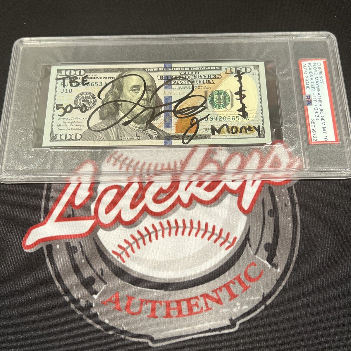 Floyd Mayweather Jr Signed $100 Bill US Currency x4 Inscriptions PSA 10 Auto F-Powers Sports Memorabilia