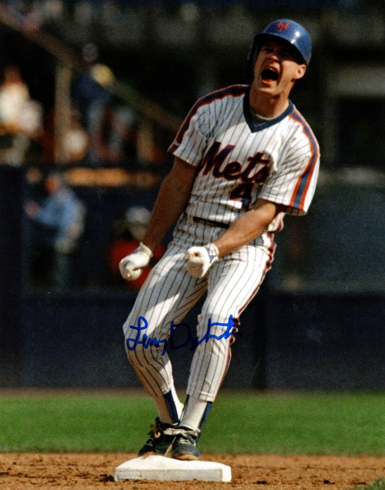 Lenny Dykstra Signed New York Mets 8x10 Photo LSCM Authenticated #3-Powers Sports Memorabilia