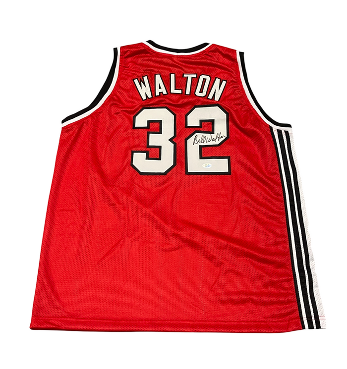 Bill Walton Signed Custom Portland Red Jersey PSA Authenticated HOF-Powers Sports Memorabilia