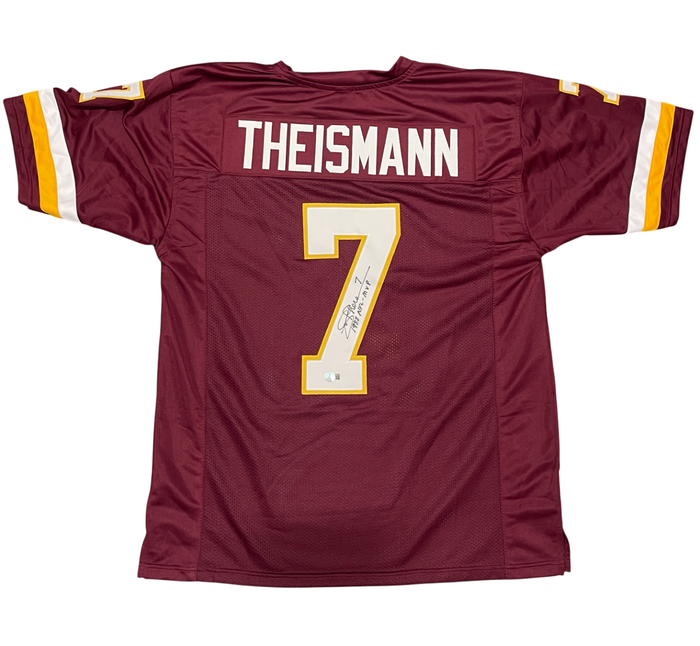 Joe Theismann Signed Custom Jersey w/ 1983 NFL MVP Beckett W Beckett Authenticated-Powers Sports Memorabilia