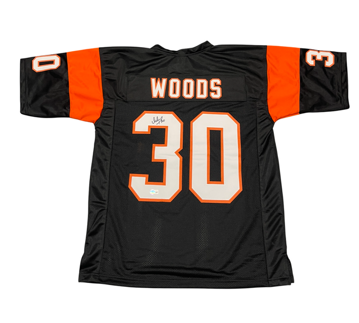 Ickey Woods Signed Custom Jersey Beckett Witness Witness Beckett Authenticated-Powers Sports Memorabilia