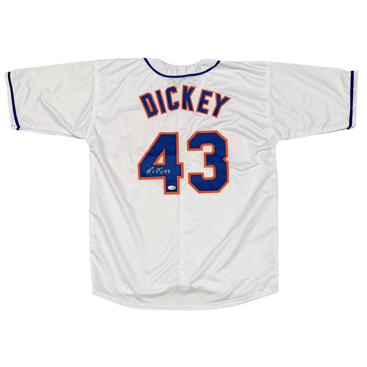R.A. Dickey Signed Custom White Jersey JSA Witness Authenticated-Powers Sports Memorabilia