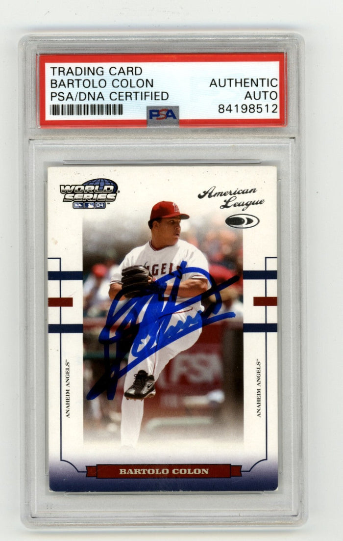 Bartolo Colon 2004 Donruss World Series 04 #WS1 Signed PSA/DNA Authenticated Angels-Powers Sports Memorabilia