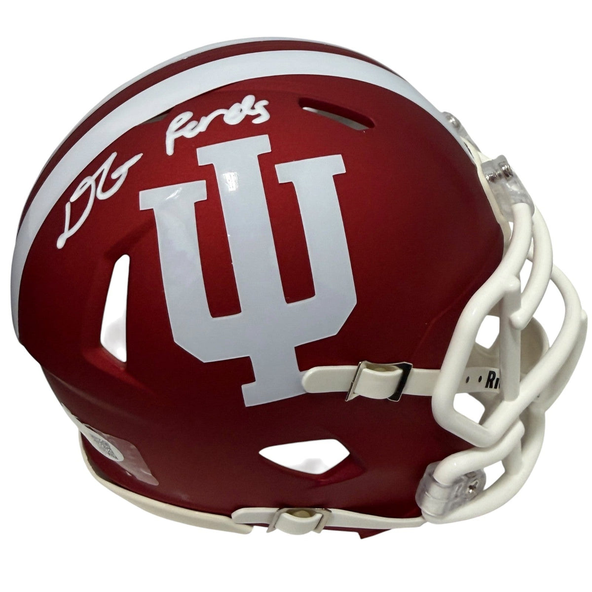 D'Angelo Ponds Signed Indiana Hoosiers Speed Mini Helmet JSA Witness Authenticated-Powers Sports Memorabilia
