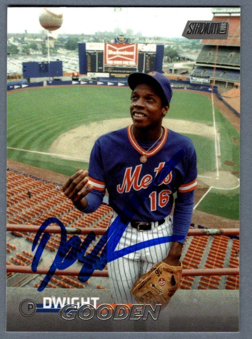 Dwight Doc Gooden Signed 2023 Topps Stadium Club #117 LSCM Authenticated Mets-Powers Sports Memorabilia