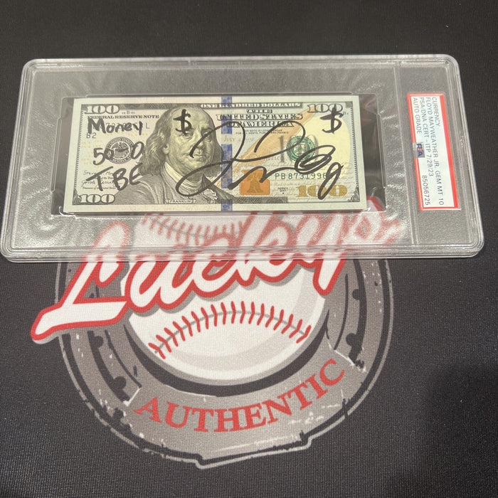 Floyd Mayweather Jr Signed $100 Bill US Currency x4 Inscriptions PSA 10 Auto K-Powers Sports Memorabilia
