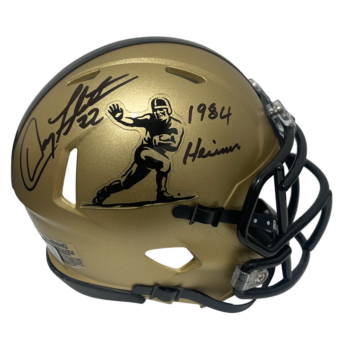 Doug Flutie Signed Heisman Mini Helmet w/ 1984 Heisman Beckett Witness Authenticated-Powers Sports Memorabilia