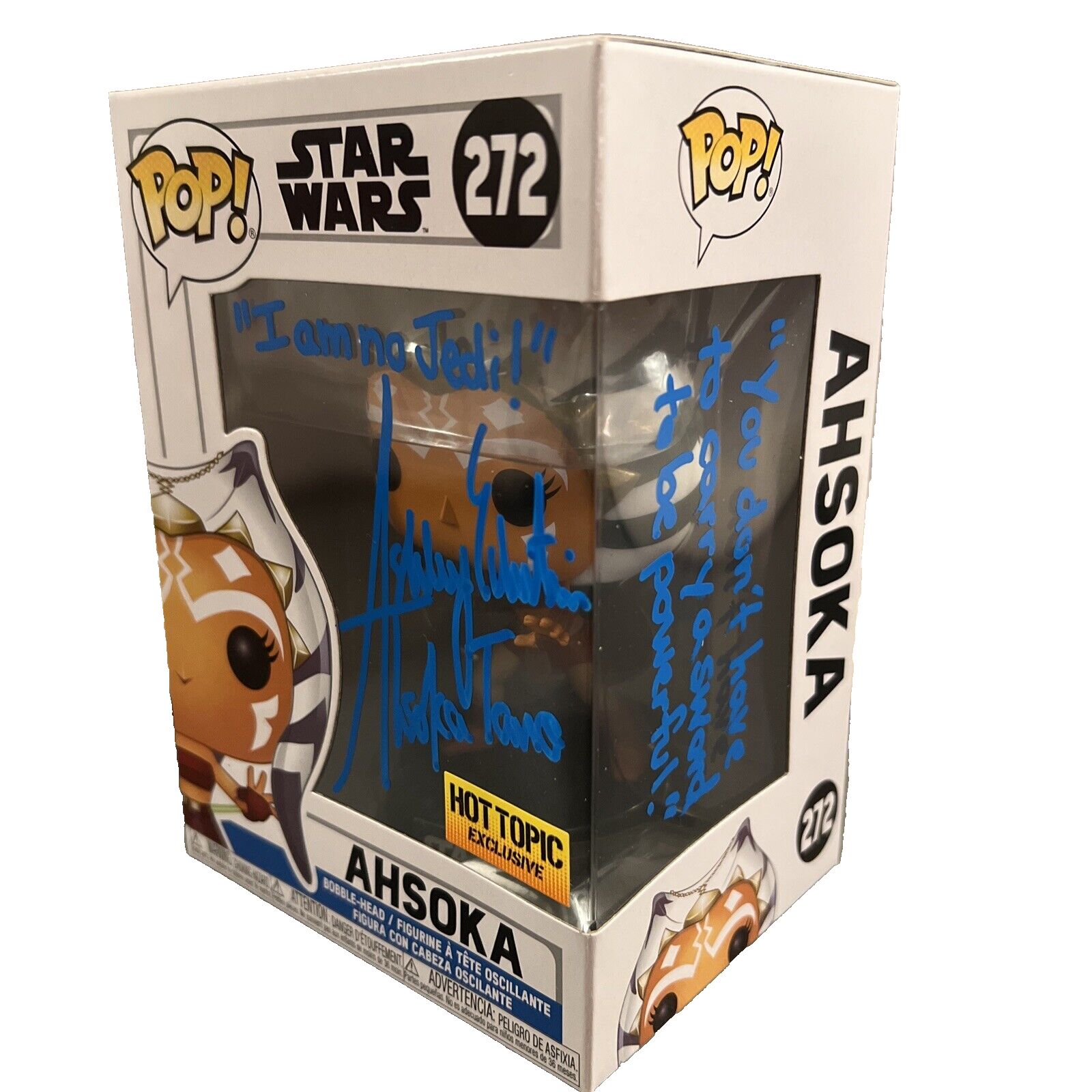 Ashley Eckstein Signed Auto Ahsoka Tano 272 Star Wars Funko Pop w 2 Insc JSA Authenticated-Powers Sports Memorabilia