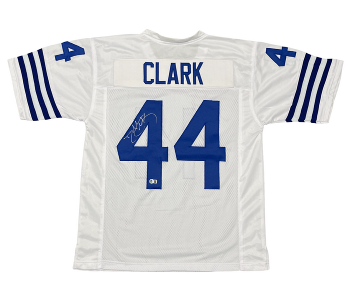 Dallas Clark Signed Custom Jersey Beckett Witness Authenticated - White Jersey-Powers Sports Memorabilia