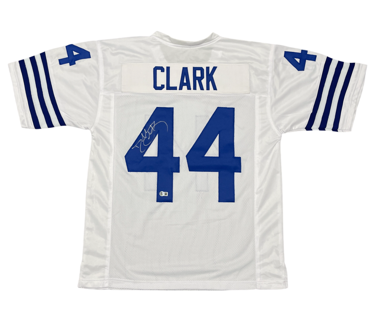 Dallas Clark Signed Custom Jersey Beckett Witness Authenticated - White Jersey-Powers Sports Memorabilia