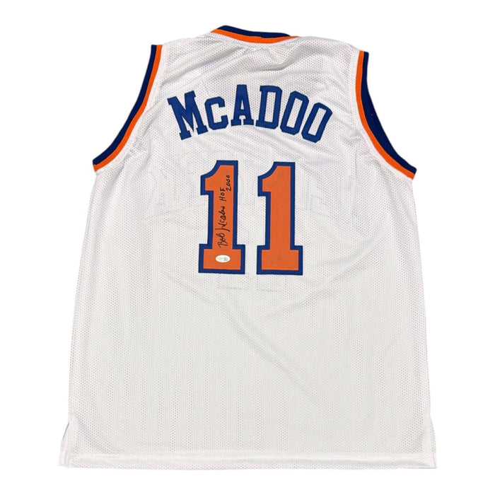 Bob McAdoo Signed Custom Jersey w/ HOF 2000 JSA Witness Authenticated-Powers Sports Memorabilia