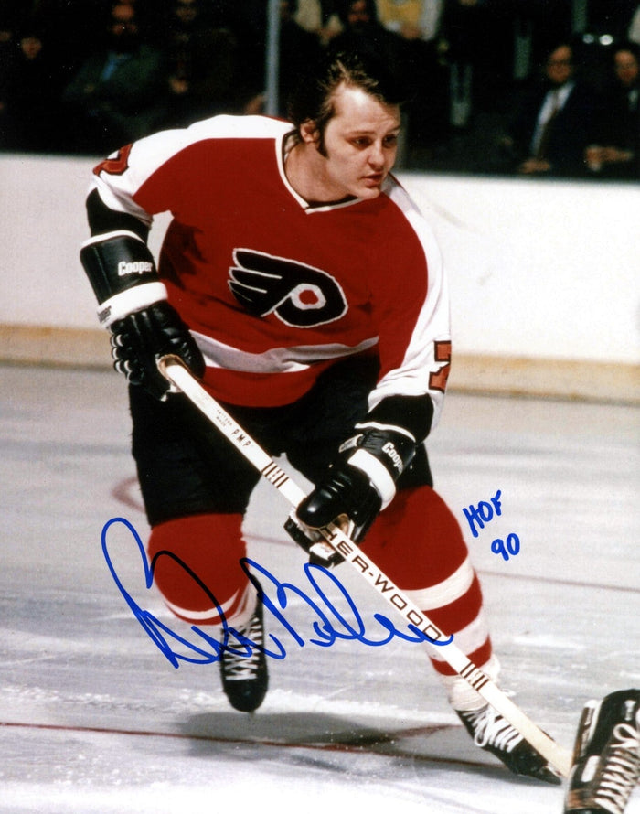 Bill Barber Signed Philadelphia Flyers 8x10 Photo w/ HOF 90 LSCM Authenticated-Powers Sports Memorabilia