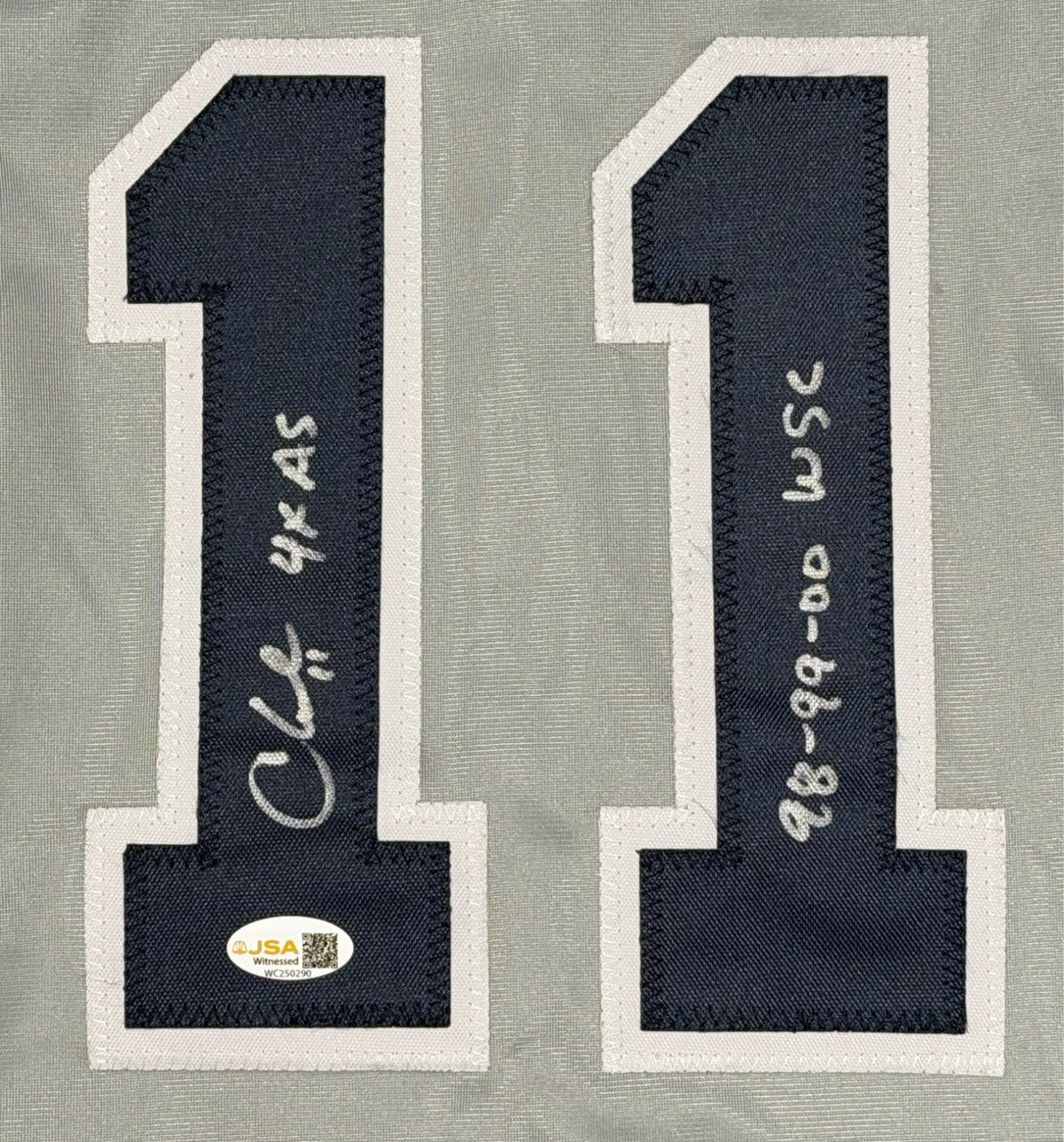 Chuck Knoblauch Signed Custom Jersey w/ 2 Insc JSA Witness Authenticated-Powers Sports Memorabilia