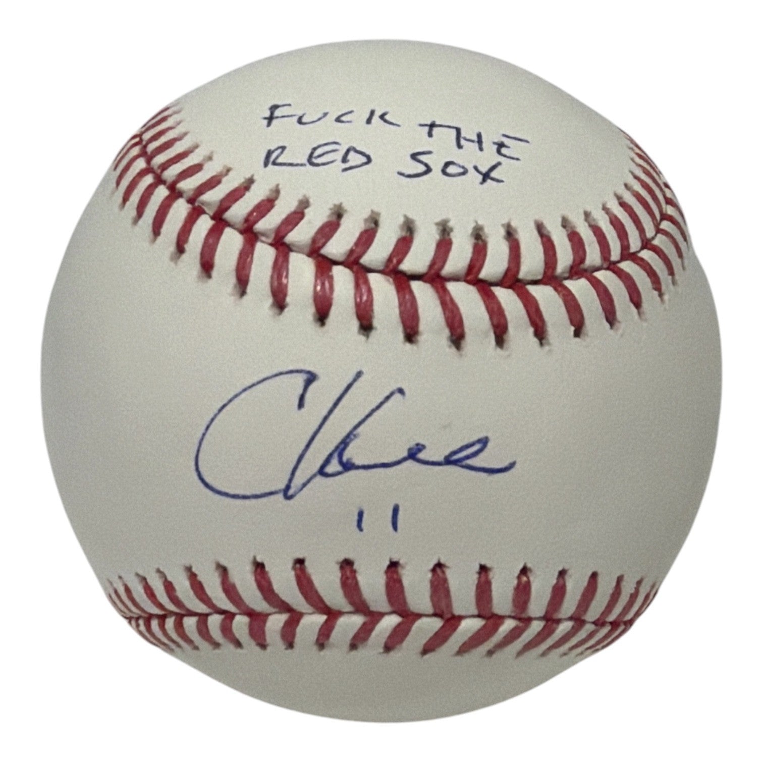 Chuck Knoblauch Signed ROMLB Baseball w/ F**k The Red Sox JSA Witness Authenticated-Powers Sports Memorabilia