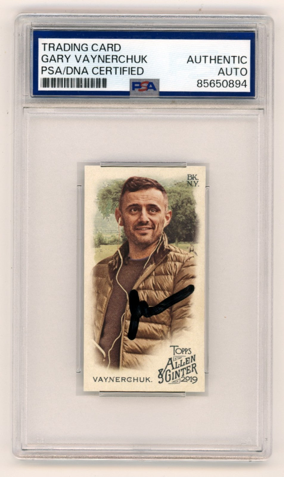 Gary Vaynerchuk 2019 Topps Allen & Ginter Mini #155 Signed PSA/DNA Authenticated-Powers Sports Memorabilia