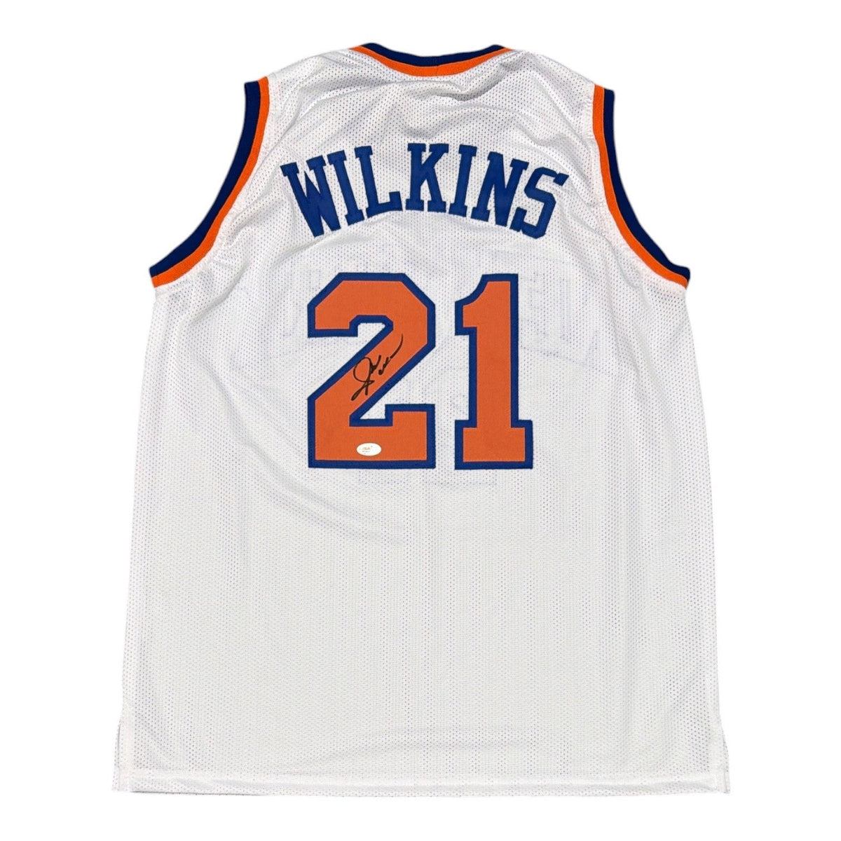 Gerald Wilkins Signed Custom Jersey JSA Witness Authenticated-Powers Sports Memorabilia