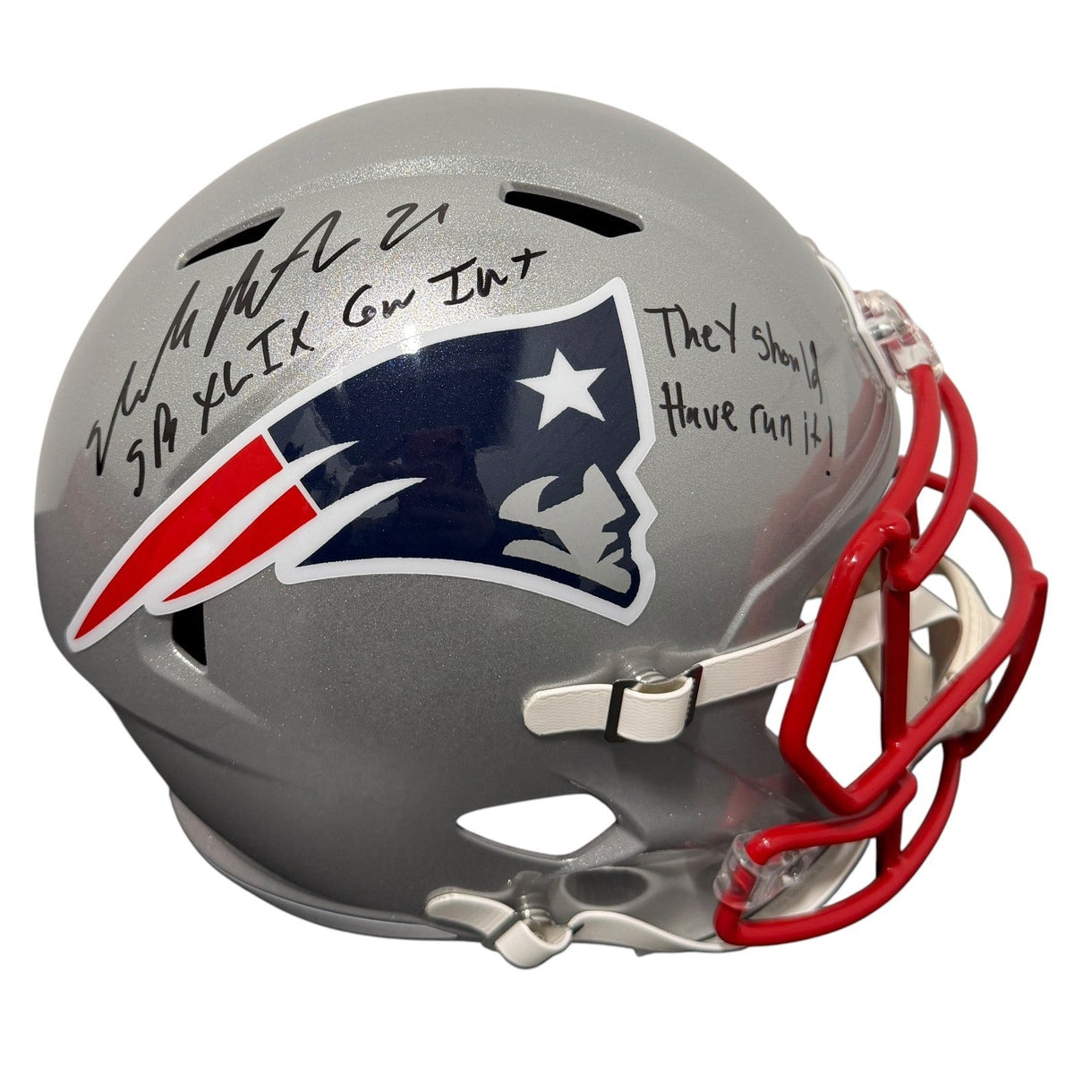 Malcolm Butler Signed Patriots Speed FS Full Size Helmet w/ Rare Inscs JSA Witness Authenticated-Powers Sports Memorabilia
