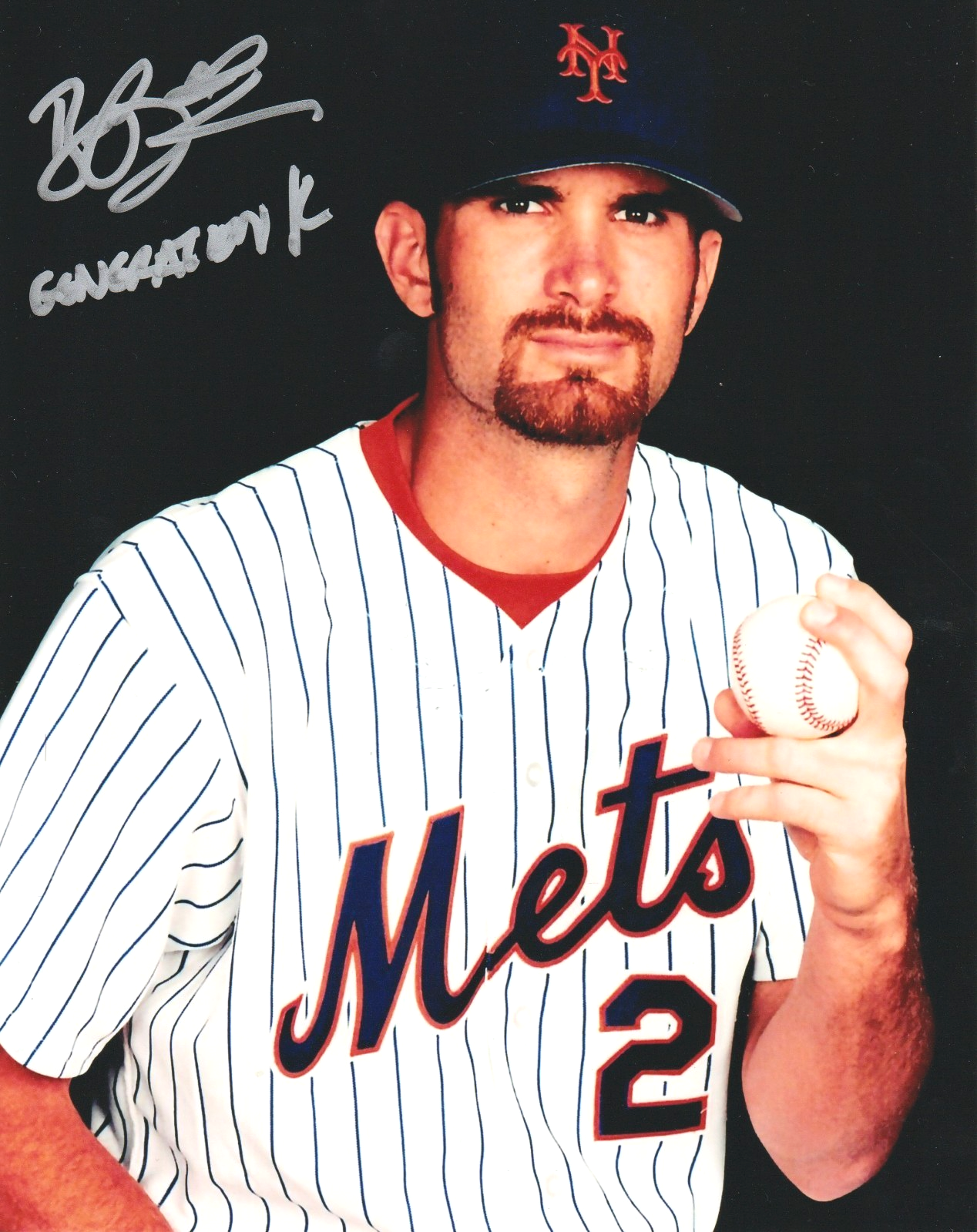 Bill Pulsipher Signed New York Mets 8x10 Photo w/ Generation K Insc LSCM Authenticated #2-Powers Sports Memorabilia